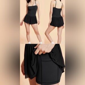 Blogilates Jet Black Barre Romper Adjustable Straps Size M